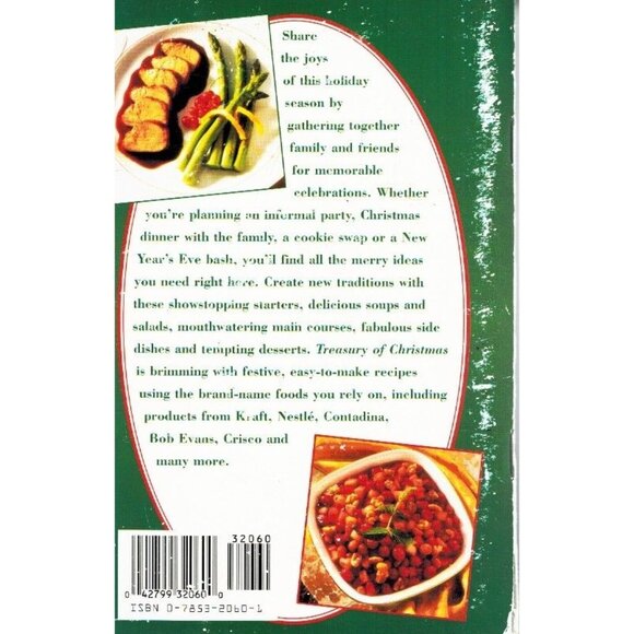 Treasury Of Christmas Recipes Paperback Cookbook Holiday Meals Cakes Desserts & - Picture 2 of 7